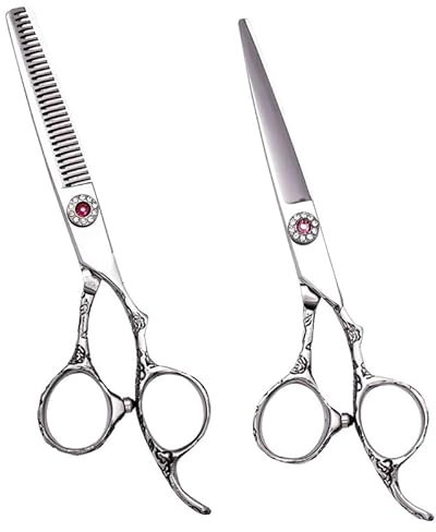6 Zoll Pink Diamond Screw Edelstahl Schere Salon Friseur Haarschere Set