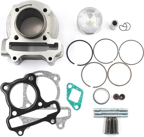 Kit de cylindre de 50 mm pour moteur GY6 49CC 50CC 139QMB, mise à niveau GY6 100 cc Big Bore Rebuilt Cylindre Kit 4 Hub Moteur pour cyclomoteur, scooter, ATV Go Kart.