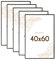 Wackadoo Bilderrahmen 40x60 Schwarz 5er Bilderrahmen Set Fotowand Fotorahmen mit Glasscheibe Kunststoff Picture frame