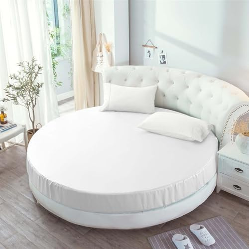 MTHGH Spannbettlaken Rund Matratzenbezug Wasserdichtes Matratzen Topper Matratzenschoner Weich Und Atmungsaktiv Bettlaken Bed Sheets BettwäSche Mattress Protector(#2,220x220CM)
