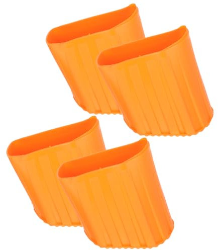 KONTONTY 4 Pièces Couvre-pied D'échelle Pieds D'échelle Échelle Pieds Repose-pieds Coussin Stabilisateur D'échelle Coussin D'échelle Patins D'échelle Antidérapants Escabeau Plastique Orange