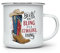 MAXIKIWI Langlebige Emaille-Kaffee- oder Tee-Camping-Tasse für drinnen und draußen, Western-Cowboy, 350 ml