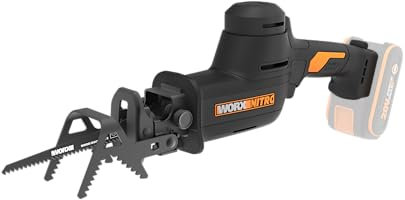 WORX | Sierra de mano compacta, WG893E.9, motor sin escobillas, ideal para podar ramas pequeñas, no incluye batería ni cargador
