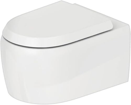 Duravit Qatego WC suspendido, cisterna baja, 385x570x360mm, salida horizontal, sin borde, 255609, Color: Blanco