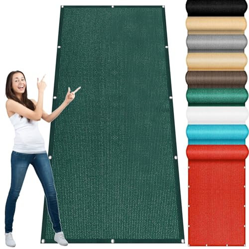 Tenda parasole per esterni, 115 x 200 cm, protezione UV, antivento, traspirante, per serre e giardino, per piante e pergolati, verde scuro
