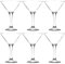 Queensway Home & Dining Set of 6 Martini Glasses 175ml Classic Stemware for Cocktails and Party Drinks Elegant Design Perfect for Home Entertaining and Celebrations