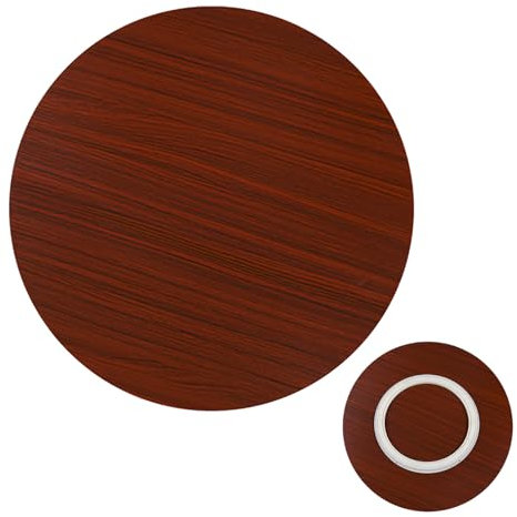 Plateau tournant en Bois Lazy Susan pour Table à Manger, 25-110cm Plaque de Service Ronde rotative à 360 °, Grand Plateau de Service pour la Cuisine à Domicile(Redwood,80cm/31inch)