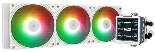Thermalright FW 360 Ultra ARGB White CPU, 3 ventole PWM, schermo LCD IPS con risoluzione 480 x 480, per AM4/AM5 e Intel LGA1700/1851, display da 2,44