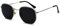 RUNHUIS Retro Polygon Sonnenbrille für Damen und Herren, Modische Quadratische Brille, Ultraleichter Metallrahmen (Silber/Schwarz)