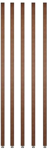 Raumteiler Paravent Trennwand Braun Wandtrennwand Raumteiler Boden Bis Decke Holzlatten, Höhenverstellbar Paravent Trennwand Post/Modern Restaurant Büroeingang Hohle Deko-Säule(5PCS,Height 160CM/63IN