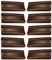 cyclingcolors 10x Möbelfüße Rechteckig Möbelgleiter Kunststoff Bodenabstandshalter 39x16mm Kunststoffgleiter, dunkelbraun