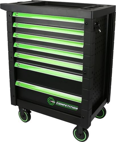 KS Tools 512.3119 COMPETITION Werkstattwagen mit 7 Schubladen und 119 Premium-Werkzeugen