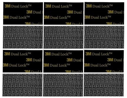 Cinta adhesiva Dual Lock, cinta fina extra fuerte para trabajos pesados, resistente al agua y resellable, cinta de montaje fabricada con 3 M SJ3550CF (SJ3550CF_25.4mm x 50mm_12 Piece)