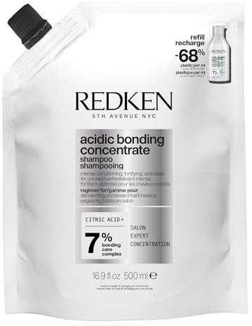 Redken Pflegendes Haarshampoo mit intensivem Schutz vor Farbverlust, Konzentrierte All-In-One Formel, Acidic Bonding Concentrate Shampoo, 1 x 500 ml Nachfüllpack