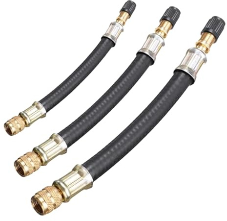 FAINCA 3 Stück Ventilverlängerung Autoventil 100/150/210mm Universal | Autoventil Verlängerung Flexible Tire Valve Extenders Reifenfüllschlauch Ventilverlängerungen für Autos LKWs Motorräder