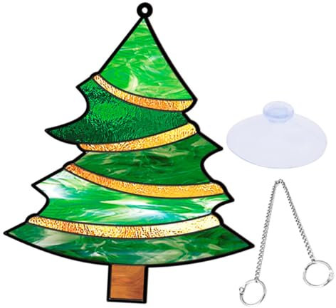 Cabilock Cartello Natalizio Appeso con Albero Cartoon Decorazione per Porte Natale