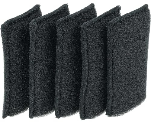 vhbw 5x filtre compatible avec Einhell TE-VC 18/10 Li-Solo, 18/10 Li-Solo; EX; NA aspirateur - Filtre en mousse noir