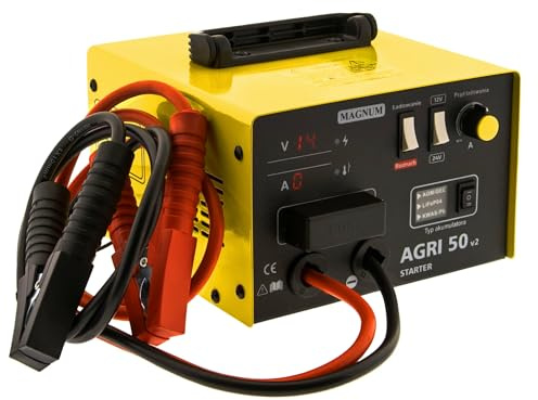 Magnum AGRI 50 v2 Starter – Caricabatterie con avviamento 12 V/24 V 50 A Booster per auto, camion, trattore – AGM, gel, LiFePO4 & Wet compatibile con Bestsalden.de