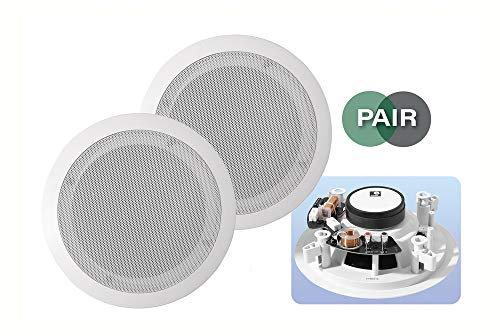 E-Audio B409C 5.25 White 2-Way Low Profile Ceiling Speakers 16 Ohms