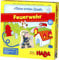 HABA Feuerwehr – Meine ersten Spiele – interaktives Feuerwehr Spielzeug für Kinder ab 2 Jahren, Spieleschachtel Wird zur bespielbaren Feuerwache – Memospiel für 1-4 Spieler – 1303807001