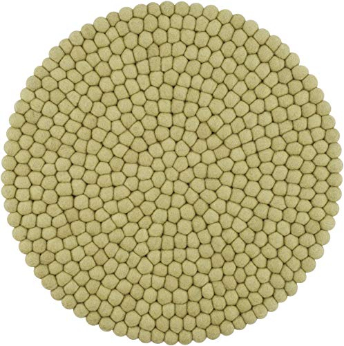 myfelt Filzkugel Sitzauflage Stuhlauflage - Pitt - rund, Ø 36 cm, Hellgrün