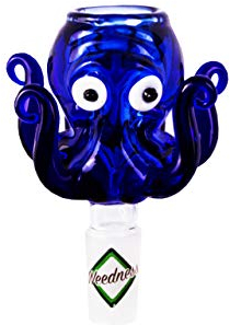 Weedness Bong-Glas-Kopf 18,8 mm Schliff Octopus - Steckkopf Chillum Adapter Zubehör Köpfchen Head Aufsatz Bowl Flutsch