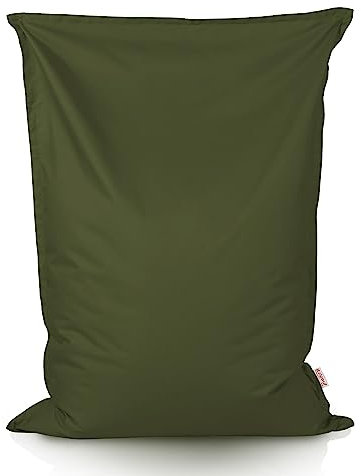 Italpouf Sitzsack XL Riesensitzsack, Sitzkissen, Indoor & Outdoor, Sitzsack Sessel für Kinder, EPS Perlen Füllung, Abnehmbarer Bezug, Waschmaschinenreinigung, Wasserdicht, Dunkelgrün