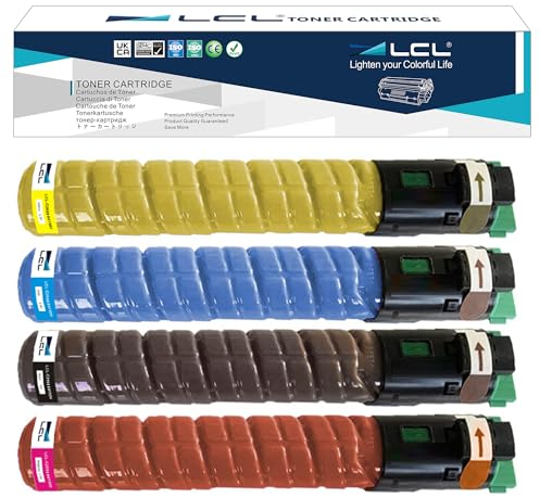 LCL Kompatibel TonerKartusche 841504 841505 841506 841507 MP C2030 C2050 C2051 C2530 C2550 C2551 (1Schwarz 1Cyan 1Magenta 1Gelb) Ersatz für Ricoh Aficio MP C2030 MP C2050 MP C2051 MP C2530 MP C2550