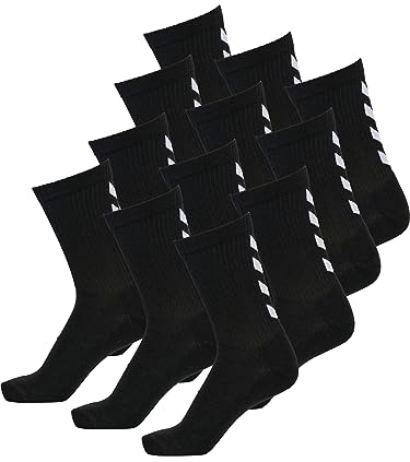 hummel Unisex Fundamental Sportsocken - 12er Pack I Schwarz 46/48