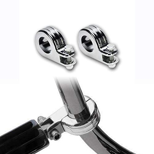 HDBUBALUS Kit de montage de pinces pour autoroute Pour barre de protection du moteur de 3,2 cm et 3,2 cm Compatible avec Harley Electra Road King Street Glide Chrome
