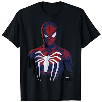 Marvel Spider-Man Game Grunge Portrait Camiseta