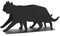Balvi Porte-revues Feline Couleur Noir Pratique et décoratif en Forme de Chat Fer 21,5 cm
