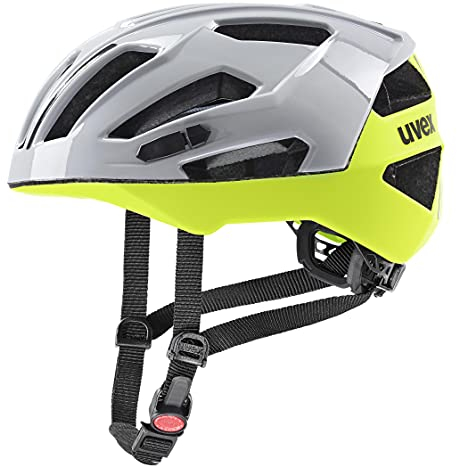 uvex gravel x - sicherer Performance-Helm für Damen und Herren - individuelle Größenanpassung - optimierte Belüftung - rhino - neon yellow - 52-57 cm