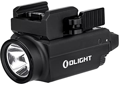 OLIGHT Baldr S Linterna Táctica 800Lm 130M 3 Modos con Luz Verde y Blanca Doble Interruptor Trasero Perfecta para Picatinny Rail y GLOCK Caza Defensa Utilizada (luz Blanca + luz Verde, Nergo)
