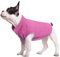 FUAMEY Hunde-Fleece-Weste, warmes Sweatshirt, Welpen, dehnbarer Pullover, Hunde-Rollkragenmantel, Winterjacke mit Leinenloch, Hunde-Dackel-Pullover, Yorkie-Kleidung für kleine, Rosa, Größe M