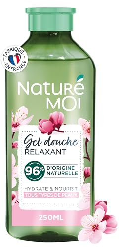Naturé Moi - Gel Douche Relaxant - Hydrate et Nourrit - Tous Types De Peaux - Fleur De Cerisier Bio - 96 Pour Cent D'Origine Naturelle - Formule - 250 ml