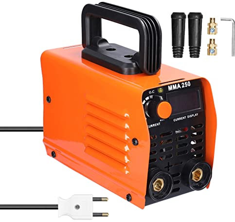 Lechnical Saldatrice elettrica MMA-250 Mini saldatrice manuale in metallo per uso domestico Saldatrice a corrente continua