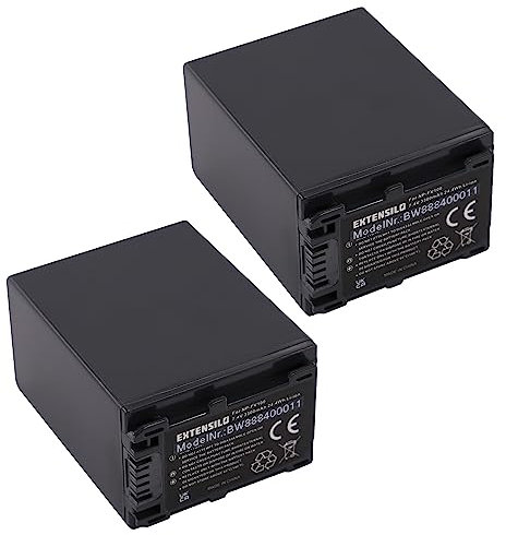 EXTENSILO 2X Akku kompatibel mit Sony FDR-AX33, FDR-AX53E, FDR-AX43, FDR-AX700, FDR-AX60, FDR-AX53 Kamera (3300 mAh, 7,4 V, Li-Ion)