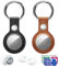Anhänger Leder Schlüsselanhänger, Hülle,Einsetzbar für zubehör,Key Finder,GPS Tracker Schutzhülle,Schützt Kratzern und positioniert es präzise(braun+schwarz)