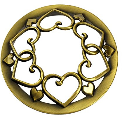 Create idea Kerzenaufsätze Kerzendeckel Glas Kerze Schattierungen Antik Herz Muster Kerzenaufsätze Deckel Kerzenzubehör Schattierungen Zinklegierung Grün Bronze
