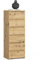 AKORD Kommode CL6 40 cm | 6 Schubladen | Schrank | für das Wohnzimmer | für das Schlafzimmer | B40 x H109 x T35 cm | Gewicht 25,5 kg | Artisan Eiche/Artisan Eiche