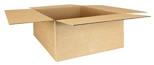 smiley pack 50 Stück Faltkartons 400 x 300 x 150 mm braun Versandkarton Verpackungskartons 40 x 30 x 15 cm aus Wellpappe 1 wellig Karton Pappkarton Versandbox Paket Päckchen
