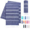 LAYNENBURG 2er-Set Premium Hamamtuch mit handgeknüpften Fransen - 100% Baumwolle - XXL Strandtuch 100x200 cm - Oeko-TEX 100 - Strandhandtuch groß - Saunatuch & Reisehandtuch (Marineblau)