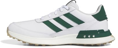 adidas Men's S2G Spikeless Leather 24 Golf Shoes, Footwear White/Collegiate Green/Gum 4, 12