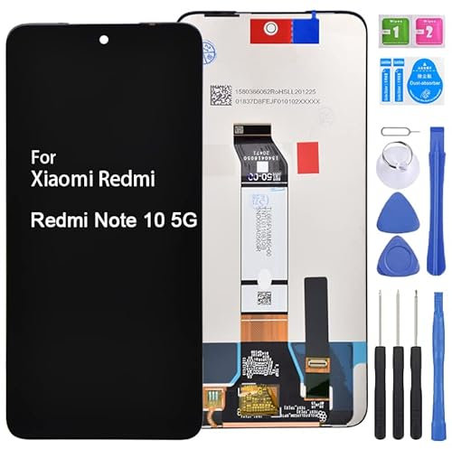 iYAiYO Pantalla Digitalizador Pantalla Táctil Reemplazo Compatible con Xiaomi Redmi Note 10 5G M2103K19G M2103K19C Pantalla Completa con Herramientas-Negro