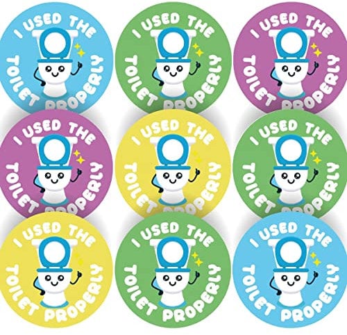 144 I used the toilet properly 30mm Potty Training Reward Stickers for Teachers or Parents