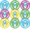 144 I used the toilet properly 30mm Potty Training Reward Stickers for Teachers or Parents