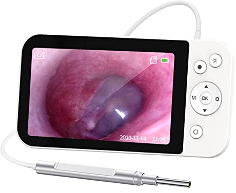Herramienta de eliminación de cera para oídos con otoscopio, cámara de limpieza de oídos USB con 6 luces LED ajustables y kit de limpieza de púas para oídos, fácil de usar para niños, adultos y mascot