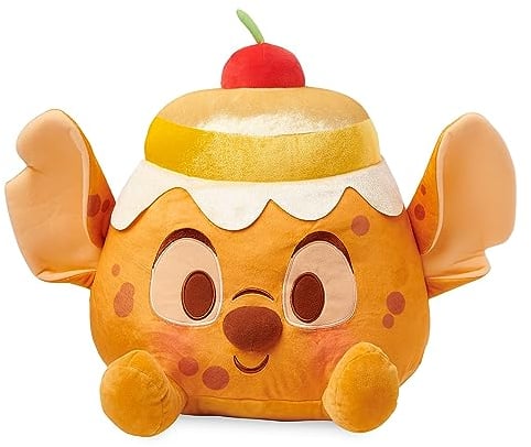 Disney Store Offizieller Mittelgroßer Stitch Kuchen Plüsch, 46 cm, Plüschfigur mit Ananasduft und Bestickten Details, Geeignet ab Geburt