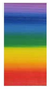 Silkes-Kerzenladen Verzierwachsplatte Regenbogen/Wachsplatte - Handbemalt !! 200x100 - MC-34